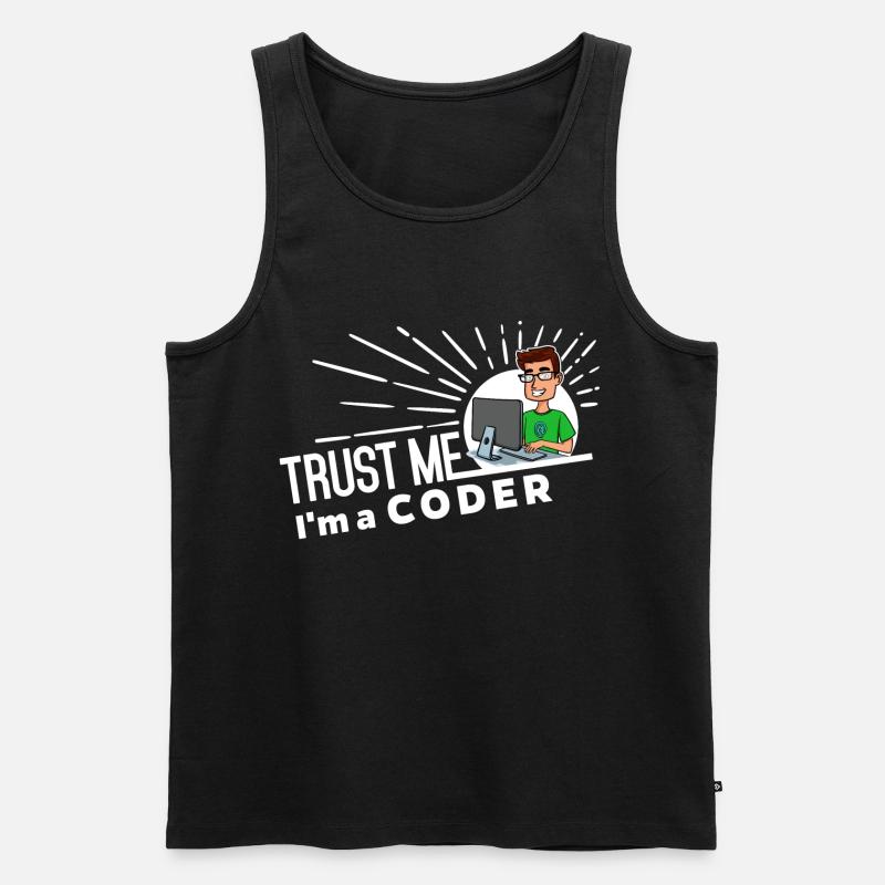 Programmør - Tro mig - Herre Premium økologisk tanktop - sort