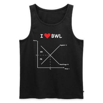 i love bwl white - Men's Premium Organic Tank Top - black - Front - AI Model Male 178 light (178cm)