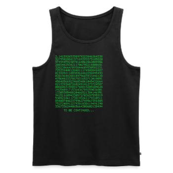 Number Pi to be continued Design Green - Men's Premium Organic Tank Top - black - Front - AI Model Male 178 light (178cm)