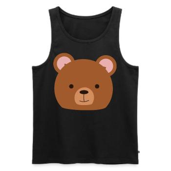 Teddy teddy bear for funny and happy baby - Men's Premium Organic Tank Top - black - Front - AI Model Male 178 light (178cm)