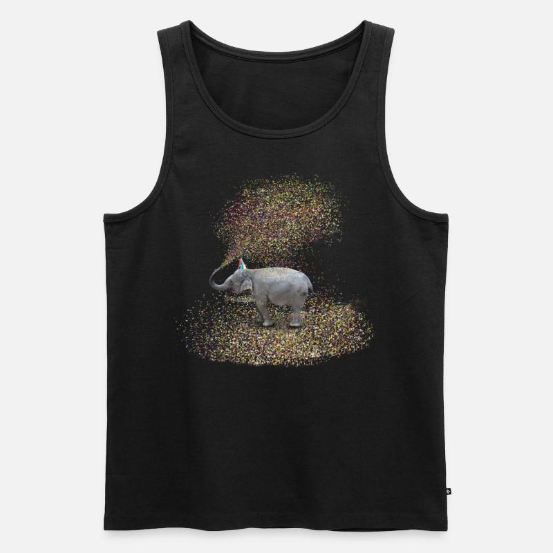 Elefant - Männer Premium Bio Tank Top - Schwarz