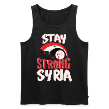 Syria Syrien Nahost Geschenk Syrisch Land Nation - Männer Premium Bio Tank Top - Schwarz - Vorne - AI Model Male 178 light (178cm)