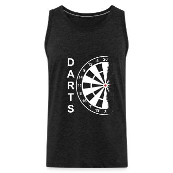 Darts Dartscheibe - Männer Premium Bio Tank Top - Anthrazit - Vorne - Alexander (188cm)