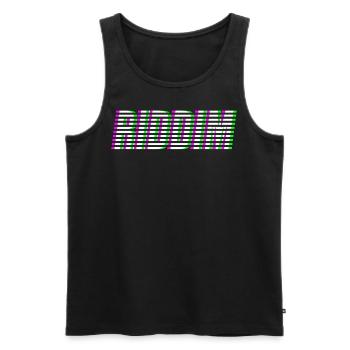 RIDDIM - Men's Premium Organic Tank Top - black - Front - AI Model Male 178 light (178cm)