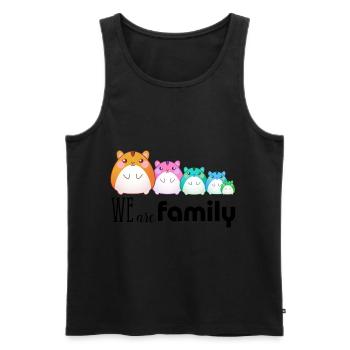 Best Family - We are Family - Beste Familie - Men's Premium Organic Tank Top - black - Front - AI Model Male 178 light (178cm)