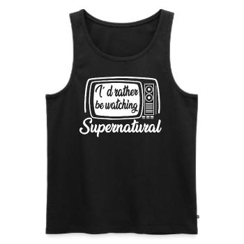 REGARDER SUPERNATURAL, CADEAU - Débardeur bio Premium Homme - noir - Devant - Michal (187cm)