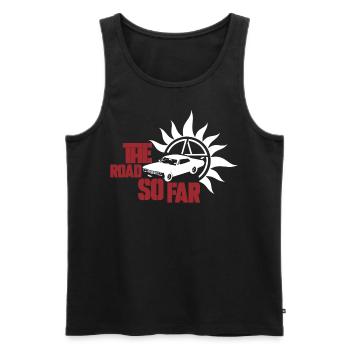 THE ROAD SO FAR, GESCHENK - Männer Premium Bio Tank Top - Schwarz - Vorne - AI Model Male 178 light (178cm)