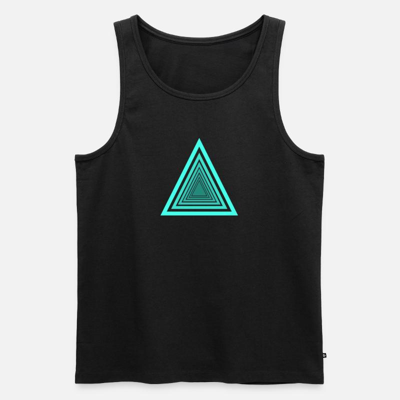 Triangles depth effect - Men's Premium Organic Tank Top - black
