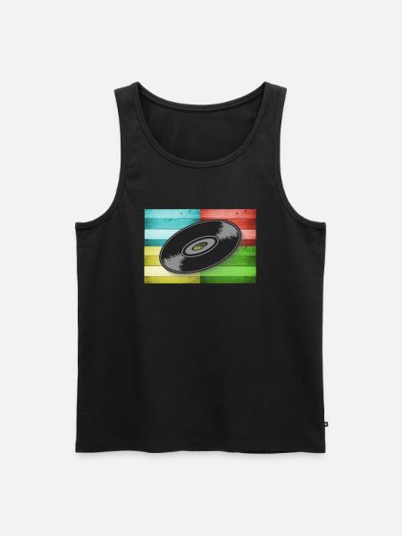 Vinyle sur Pop Art - Débardeur bio Premium Homme - noir