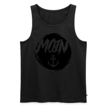 Moin Anchor North North Germany Hamburg Gift - Men's Premium Organic Tank Top - black - Front - Michal (187cm)