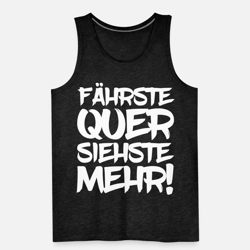 Fährste quer siehste mehr Driften Drift Auto PS Männer Premium Bio Tank Top