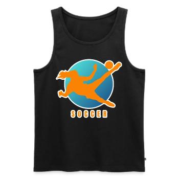 Frauen Fußball Spielerin Geschenk Team Mannschaft - Männer Premium Bio Tank Top - Schwarz - Vorne - Michal (187cm)