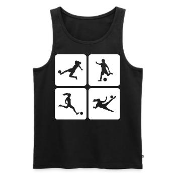 Frauenfußball - Männer Premium Bio Tank Top - Schwarz - Vorne - Michal (187cm)