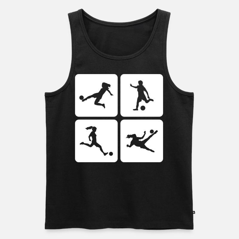 Frauenfußball - Männer Premium Bio Tank Top - Schwarz