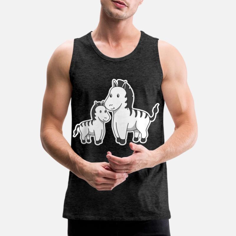 Zebra Mutter Kind Muttertag Geschenk Tiere Comic Männer Premium Bio Tank Top