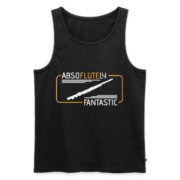 Flöte Flötist Geschenk Querflöte Musiker Spruch - Männer Premium Bio Tank Top - Schwarz - Vorne - AI Model Male 178 light (178cm)