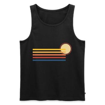 Sonne Streifen Sonne Geschenk Geometrie Hipster - Männer Premium Bio Tank Top - Schwarz - Vorne - AI Model Male 178 light (178cm)