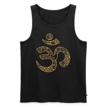 Om - Débardeur bio Premium Homme - noir - Devant - AI Model Male 178 light (178cm)