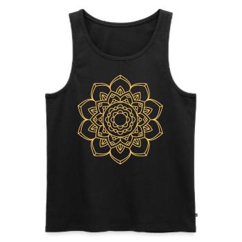Mandala - Débardeur bio Premium Homme - noir - Devant - Michal (187cm)