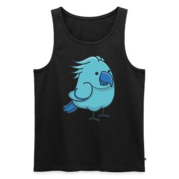 Perroquet Animal Cadeau Oiseau Cockatiel - Débardeur bio Premium Homme - noir - Devant - AI Model Male 178 light (178cm)
