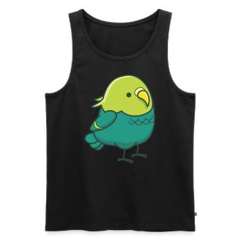 Oiseau oiseau kawaii joli cadeau perroquet animal - Débardeur bio Premium Homme - noir - Devant - Michal (187cm)