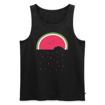 Pastèque pluie fruit fruit cadeau fruits melon doux - Débardeur bio Premium Homme - noir - Devant - Michal (187cm)
