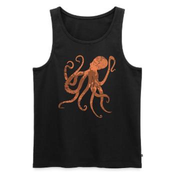 Oktopus - Männer Premium Bio Tank Top - Schwarz - Vorne - AI Model Male 178 light (178cm)