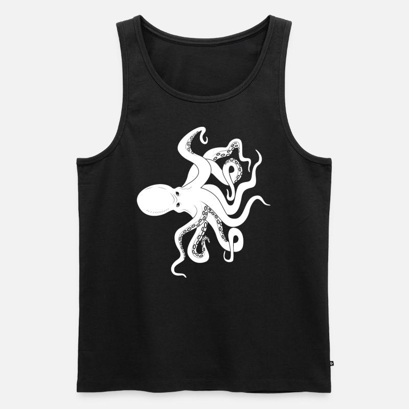 Blæksprutte blæksprutter - Herre Premium økologisk tanktop - sort