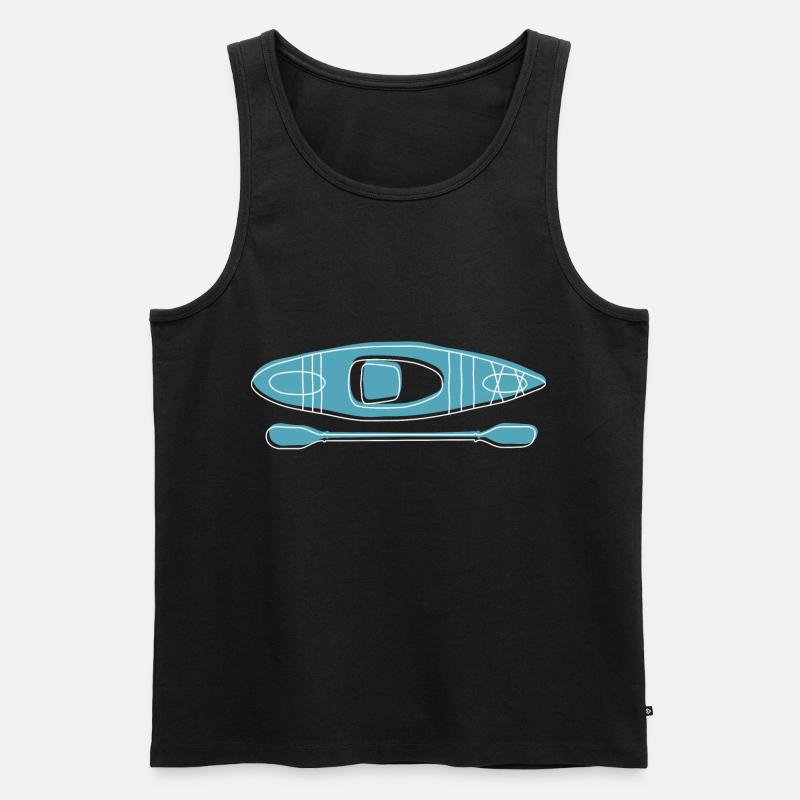 Kayak - Männer Premium Bio Tank Top - Schwarz