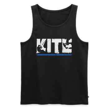KITE Surfing Kitesurfing Kiting Kitesurfing - Men's Premium Organic Tank Top - black - Front - Michal (187cm)
