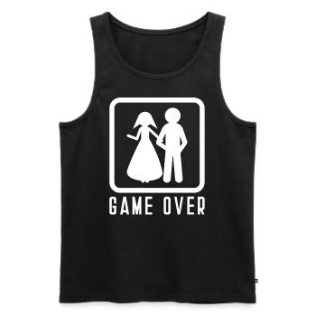 Cadeau de célibataire bachelorette couple de mariage - Débardeur bio Premium Homme - noir - Devant - Michal (187cm)
