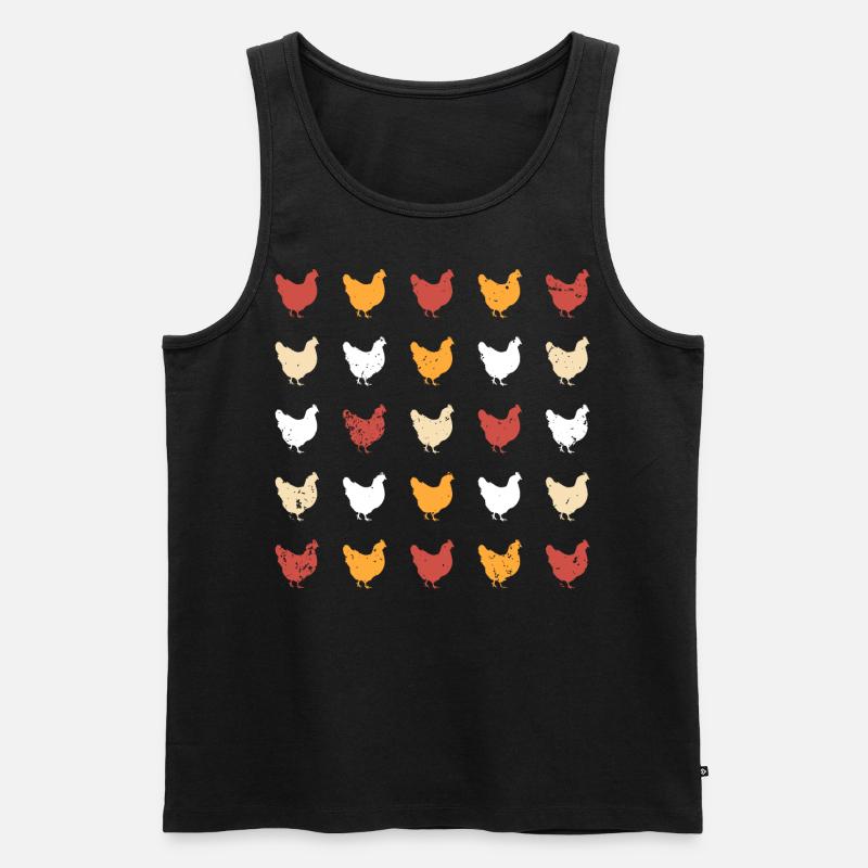 Hühner - Männer Premium Bio Tank Top - Schwarz