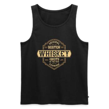 whisky - Débardeur bio Premium Homme - noir - Devant - AI Model Male 178 light (178cm)
