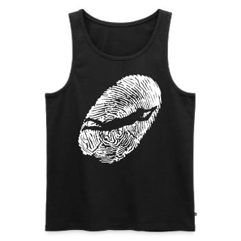 Fingerabdruck Schwimmer schwimmen Geschenk Wasser - Männer Premium Bio Tank Top - Schwarz - Vorne - Michal (187cm)