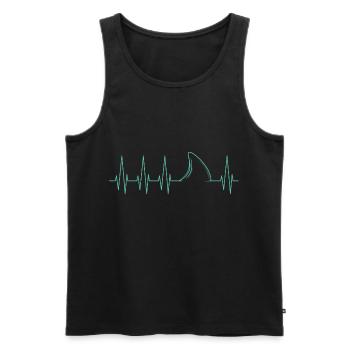 Hai - Männer Premium Bio Tank Top - Schwarz - Vorne - AI Model Male 178 light (178cm)