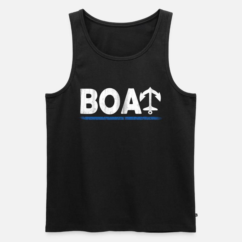 BOOT BOAT - Männer Premium Bio Tank Top - Schwarz