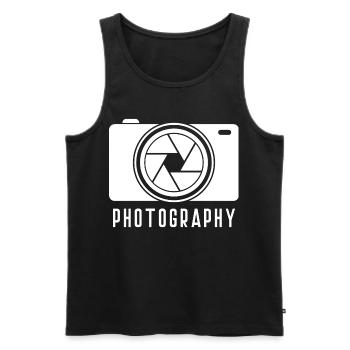 Fotografie - Männer Premium Bio Tank Top - Schwarz - Vorne - Michal (187cm)