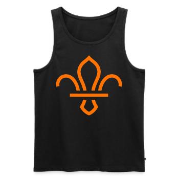 fleur de lis - Men's Premium Organic Tank Top - black - Front - AI Model Male 178 light (178cm)