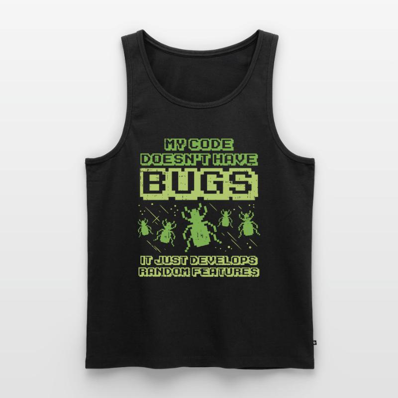Code Bug Test Programmer Developer Gift Men's Premium Organic Tank Top