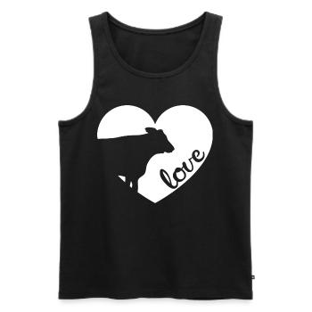 Kuh Kühe Liebe Herz Geschenk Bauer Landwirtschaft - Männer Premium Bio Tank Top - Schwarz - Vorne - AI Model Male 178 light (178cm)