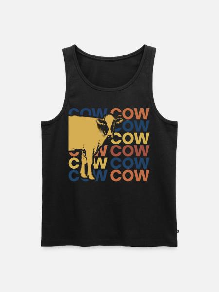 cow - Men's Premium Organic Tank Top - black