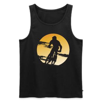 Mountainbiker Mountain Bike Bicycle Gift Sport - Débardeur bio Premium Homme - noir - Devant - Michal (187cm)
