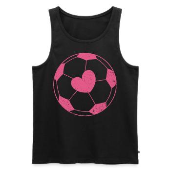 le football féminin - Débardeur bio Premium Homme - noir - Devant - AI Model Male 178 light (178cm)