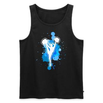 Cheerleader Cheerleading Geschenk Pompoms Turnen - Männer Premium Bio Tank Top - Schwarz - Vorne - Michal (187cm)