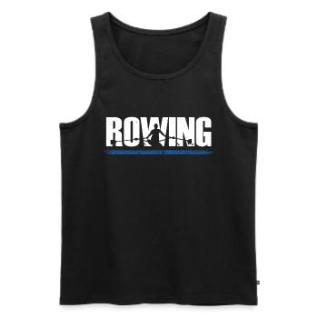 Ruderer Rudern Rowing Row Rudersport - Männer Premium Bio Tank Top - Schwarz - Vorne - Michal (187cm)