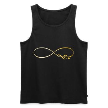 Clef Treble Clef Gift Note de musique - Débardeur bio Premium Homme - noir - Devant - Michal (187cm)