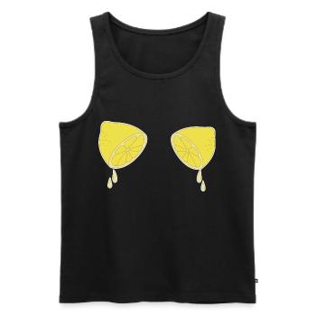 Zitrone Zitronen saftig Geschenk Früchte Saft Obst - Männer Premium Bio Tank Top - Schwarz - Vorne - AI Model Male 178 light (178cm)