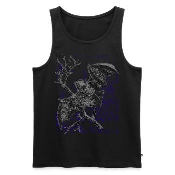 Fledermaus Vampir - Männer Premium Bio Tank Top - Schwarz - Vorne - Michal (187cm)