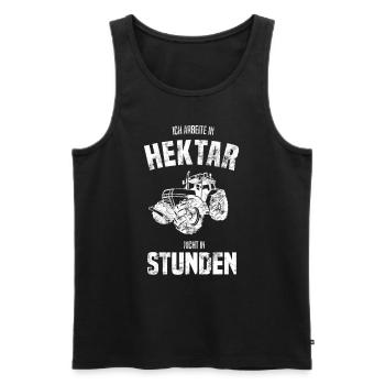 Witziges Landwirt Bauer Traktor Spruch Geschenk - Männer Premium Bio Tank Top - Schwarz - Vorne - Michal (187cm)