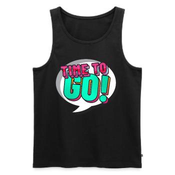 Speech Bubble Cartoon Cartoon Gift Pop Art Quote - Men's Premium Organic Tank Top - black - Front - AI Model Male 178 light (178cm)